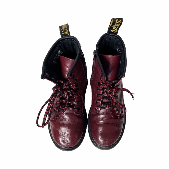 Dr. Martens 1460 Cherry Red Junior Delaney Boot - Picture 14 of 16